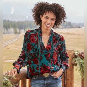 Sundance Selene Velvet Burnout Top